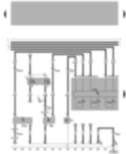 Wiring Diagram  VW BORA 2001 - Dash panel insert - oil pressure warning - oil level/oil temperature sender - speedometer sender - coolant temperature/coolant shortage warning lamp