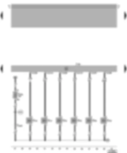 Wiring Diagram  VW BORA 2001 - Motronic control unit - injectors