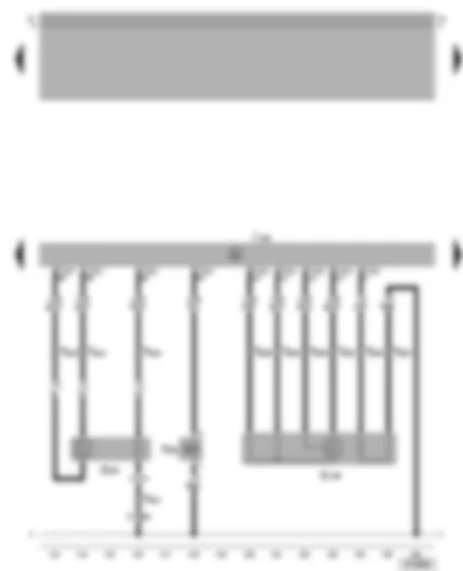 Wiring Diagram  VW BORA 2002 - Motronic control unit - activated charcoal filter system solenoid valve 1 - lambda probe after catalyst - lambda probe after catalyst II