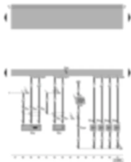 Wiring Diagram  VW BORA 2002 - Motronic control unit - knock sensor - engine speed sender - injectors