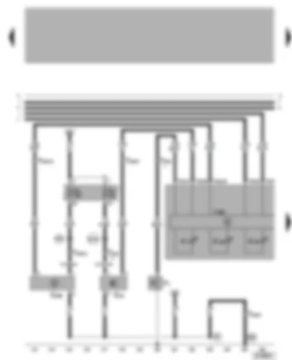 Wiring Diagram  VW BORA 2002 - Dash panel insert - oil pressure warning - oil level/oil temperature sender - speedometer sender - coolant temperature/coolant shortage warning lamp