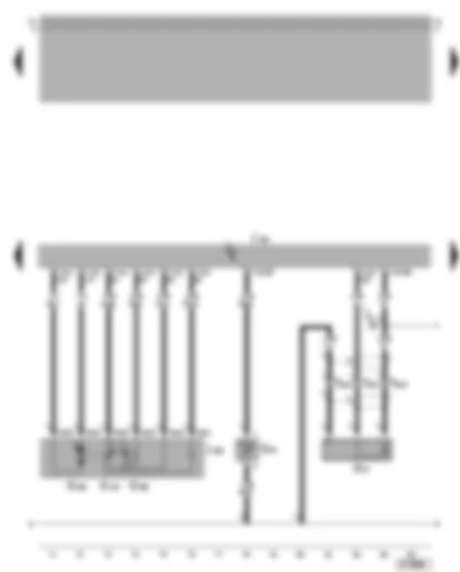 Wiring Diagram  VW BORA 2001 - Motronic control unit - throttle valve module - throttle valve drives angle sender (electric throttle) - knock sensor 1 - intake air temperature sender