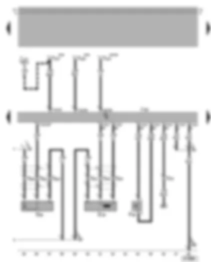 Wiring Diagram  VW BORA 2001 - Motronic control unit - engine speed sender - knock sensor 2 - power assisted steering pressure switch