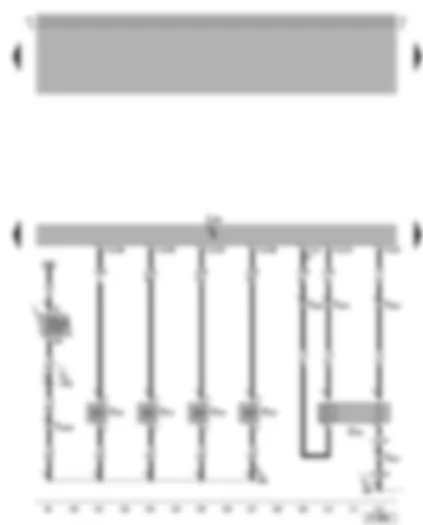 Wiring Diagram  VW BORA 2001 - Motronic control unit - injectors - lambda probe