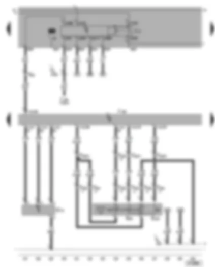 Wiring Diagram  VW BORA 2000 - Motronic control unit - fuel pump relay - cruise control system switch (GND) - air mass meter