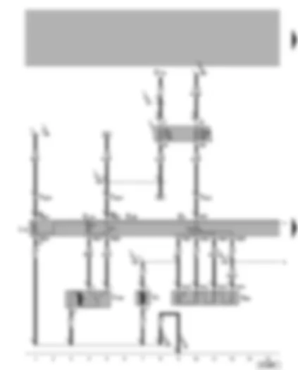 Wiring Diagram  VW BORA 2005 - Fresh air blower switch - fresh air/air recirculation flap switch - fresh air blower - fresh air/recirculated air flap control motor