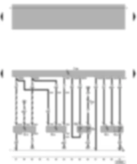 Wiring Diagram  VW BORA 1998 - Diesel direct injection system control unit - coolant temperature sender - air mass meter - intake manifold pressure sender - intake manifold temperature sender