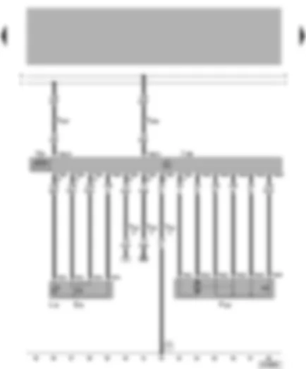 Wiring Diagram  VW BORA 2000 - Rear left door control unit - rear left door window regulator - rear left central locking lock unit