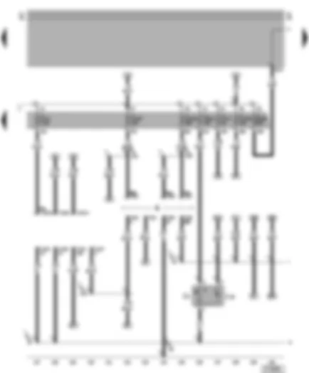 Wiring Diagram  VW BORA 2000 - Self-diagnosis connection - connection for radio - cigarette lighter