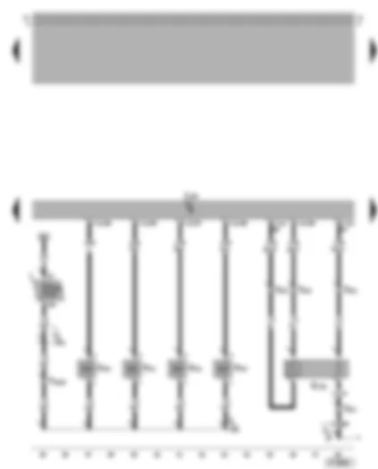 Wiring Diagram  VW BORA 2000 - Motronic control unit - injectors - lambda probe after catalytic converter