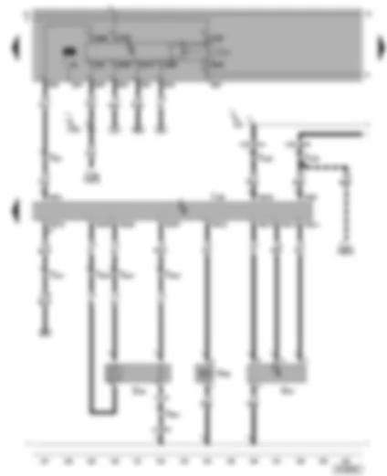 Wiring Diagram  VW BORA 2001 - Motronic control unit - lambda probe - air mass meter - activated charcoal filter system solenoid valve 1 - fuel pump relay