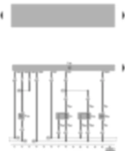 Wiring Diagram  VW BORA 1998 - Radiator fan control unit - radiator fan - air conditioner magnetic coupling - air conditioner cut-off thermo-switch