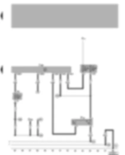 Wiring Diagram  VW BORA 1998 - Radiator fan control unit - radiator fan thermo-switch