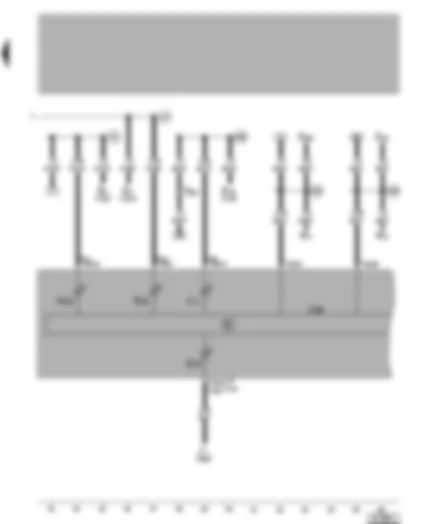 Wiring Diagram  VW BORA 1998 - Dash panel insert -trailer towing warning lamp - rear fog light warning lamp - turn signal warning lamp