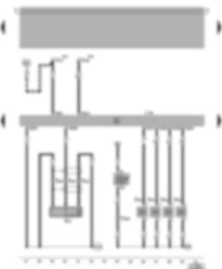 Wiring Diagram  VW BORA 1999 - Simos control unit - knock sensor - injectors