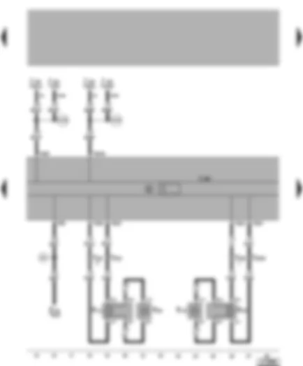 Wiring Diagram  VW BORA 1999 - Control unit with display unit for radio and navigation - front loudspeakers