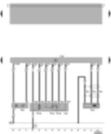 Wiring Diagram  VW BORA 2002 - Motronic control unit - throttle valve control unit - throttle valve drive angel sender (electric throttle operation) - engine speed sender - Hall sender