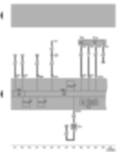 Wiring Diagram  VW BORA 2002 - Dash panel insert - electric throttle control fault lamp - CCS warning lamp - multi-function display - ambient temperature display - self-diagnosis connection - exhaust emissions warning lamp