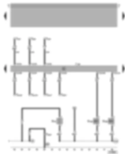 Wiring Diagram  VW BORA 2002 - Motronic control unit - intake manifold change-over valve - inlet camshaft timing adjustment valve - heater element (crankcase breather)