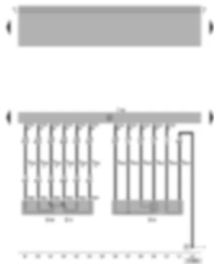 Wiring Diagram  VW BORA 2002 - Motronic control unit - accelerator pedal position sender - lambda probe