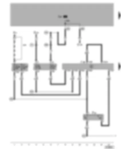 Wiring Diagram  VW BORA 2005 - Radiator fan control unit - radiator fan thermo-switch