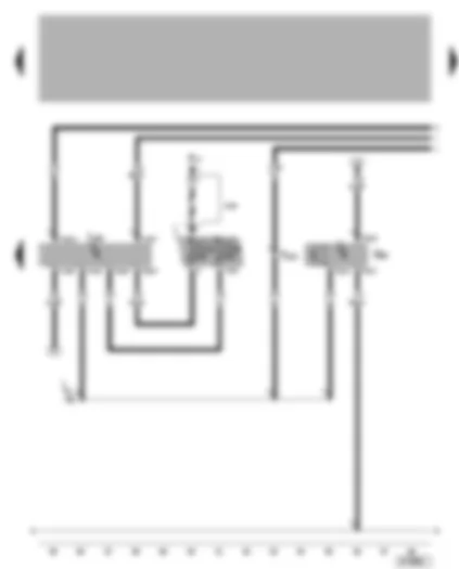 Wiring Diagram  VW BORA 2003 - Radiator fan control unit - high pressure sender