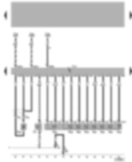 Wiring Diagram  VW BORA 2006 - Automatic gearbox control unit - solenoid valves - gearbox speed sender - kickdown switch - gearbox oil temperature sender