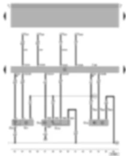 Wiring Diagram  VW BORA 2001 - 4LV/4MV control unit (injection system) - intake air temperature sender - intake manifold pressure sender - exhaust gas recirculation potentiometer - exhaust gas recirculation valve - hall sender