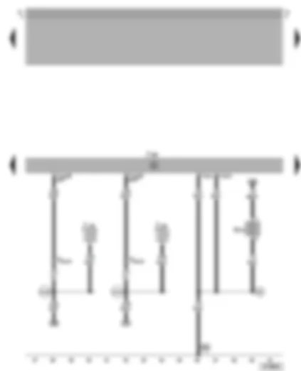 Wiring Diagram  VW BORA 2001 - 4LV/4MV control unit (injection system) - heater element (crankcase breather)