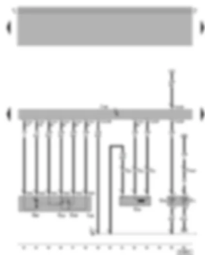 Wiring Diagram  VW BORA 2001 - 4MV injection system control unit - throttle valve module - engine speed sender - coolant temperature sender