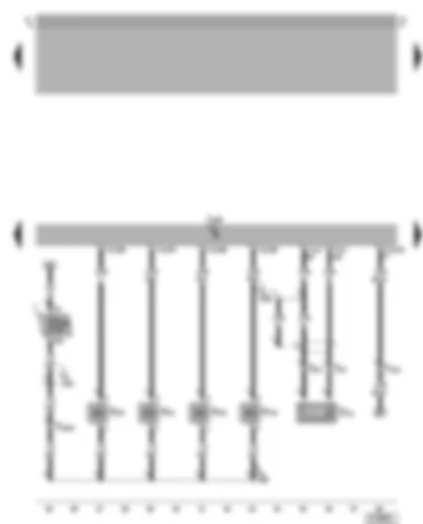 Wiring Diagram  VW BORA 2001 - 4MV injection system control unit - injectors - knock sensor