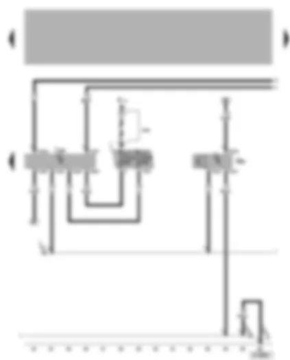 Wiring Diagram  VW BORA 2001 - Radiator fan control unit - high pressure sender