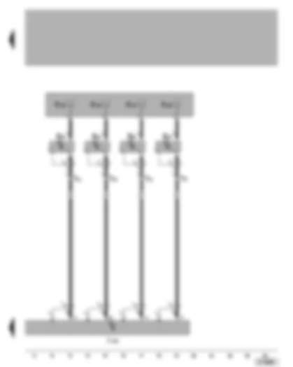 Wiring Diagram  VW BORA 2005 - Control unit with display for radio and navigation system - rear window aerial - navigation system tuner for TV