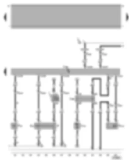 Wiring Diagram  VW BORA 2000 - Motronic control unit - secondary air pump motor - secondary air inlet valve - clutch pedal switch - cruise control system brake pedal switch - brake light switch 
