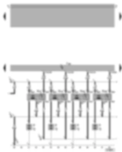 Wiring Diagram  VW BORA 2002 - Motronic control unit - ignition system