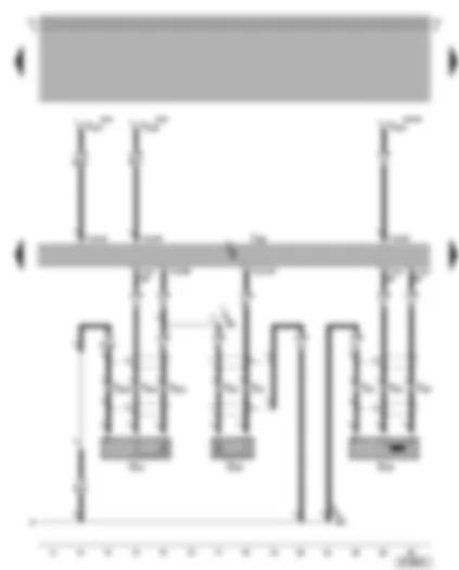 Wiring Diagram  VW BORA 2003 - Motronic control unit - engine speed sender - knock sensor 1 - knock sensor 2