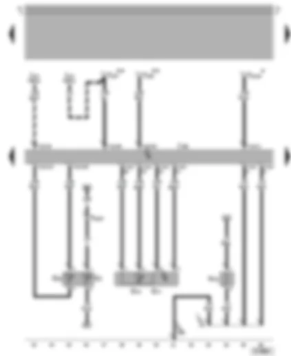 Wiring Diagram  VW BORA 2006 - Diesel direct injection system control unit - coolant temperature sender - intake manifold pressure sender - intake manifold temperature sender - heater element (crankcase breather)