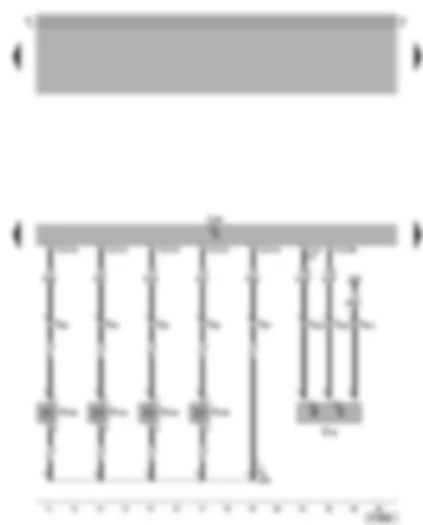 Wiring Diagram  VW BORA 2002 - Diesel direct injection system control unit - unit injector valves - Hall sender - (for camshaft position)