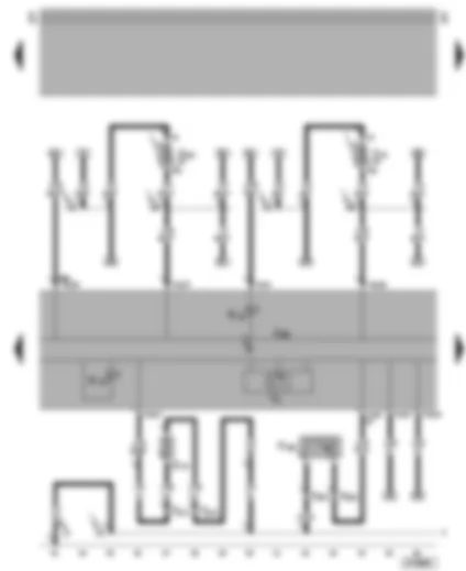 Wiring Diagram  VW BORA 2000 - Dash panel insert - trailer operation warning lamp - digital clock - bonnet contact switch - front left brake pad wear sender - brake pad warning lamp