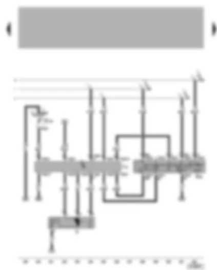 Wiring Diagram  VW BORA 2003 - Intermittent wiper switch - wiper motor - automatic intermittent wash and wipe relay