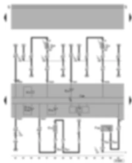 Wiring Diagram  VW BORA 2002 - Dash panel insert - trailer operation warning lamp - digital clock - bonnet contact switch - front left brake pad wear sender - brake pad warning lamp