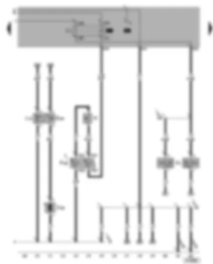 Wiring Diagram  VW BORA 2002 - Dual tone horn - tank filler flap remote release switch - horn plate