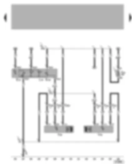 Wiring Diagram  VW BORA 2002 - Headlight range control regulator - headlight range control motor - illumination regulators - switches and instruments