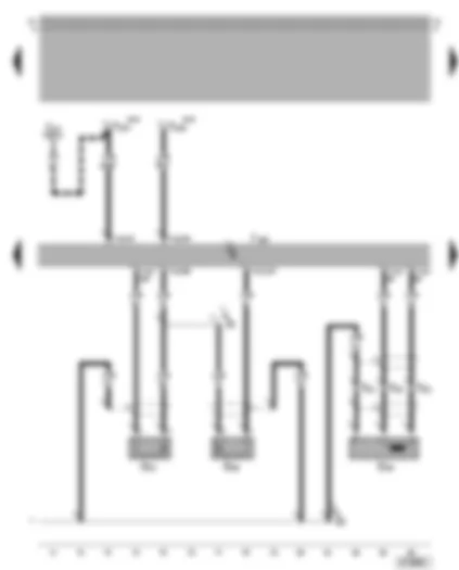Wiring Diagram  VW BORA 2002 - Motronic control unit - engine speed sender - knock sensors