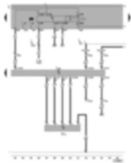Wiring Diagram  VW BORA 2003 - Motronic control unit - air mass meter - fuel pump relay