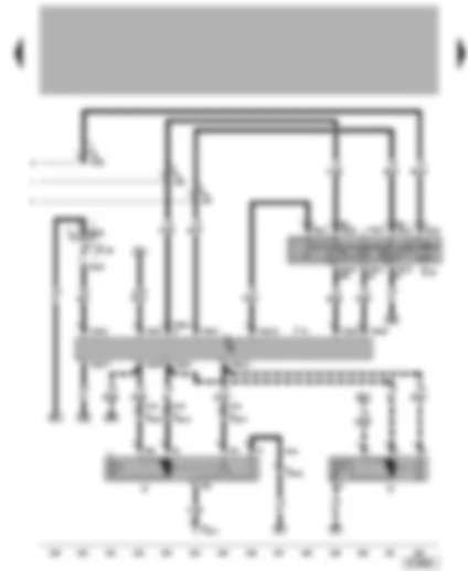 Wiring Diagram  VW BORA 2000 - Intermittent wiper switch - windscreen wiper motor - automatic intermittent wash and wipe relay