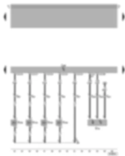 Wiring Diagram  VW BORA 2005 - Diesel direct injection system control unit - unit injector valves - Hall sender - (for camshaft position)