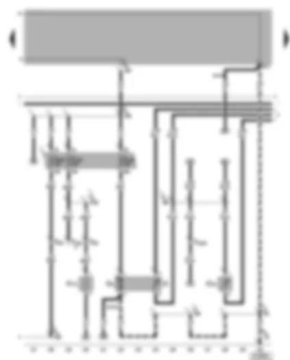 Wiring Diagram  VW BORA 2001 - Fuel pump - fuel gauge sender - coolant shortage indicator sender - heater element (crankcase breather)