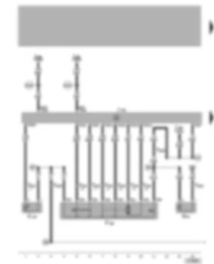 Wiring Diagram  VW BORA 2005 - Central locking and anti-theft alarm system control unit - central locking lock unit (driver