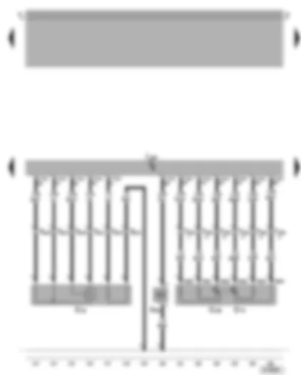 Wiring Diagram  VW BORA 2001 - Motronic control unit - accelerator position sender - lambda probe - active charcoal filter system solenoid valve